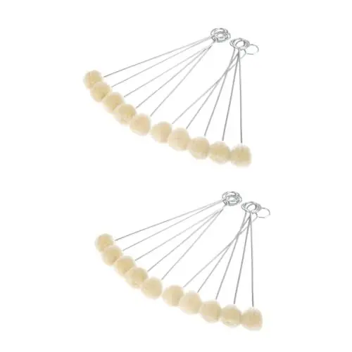 Produktbild: Operitacx 100 STK beschmieren Schmierer Lederfarbe globale Ballbürste Lederwerkzeuge Schuhcreme Wollknäuelbürste Werkzeug zum Färben von Leder erhöhen Kugelbürste Metall Lieferungen Suite