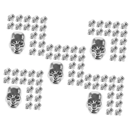 Produktbild: Operitacx 5 Sets Halloween Skelett Dekoration Metallnieten Für Kleidung Tasche Schuhe 20 Stück * 5