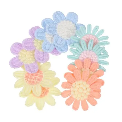 Produktbild: Operitacx 10St Kleines Blumenbeet kinder haarschmuck haar zubehör Patchapplikation nähen floraler Kleidungspatch Pflanzendekor Kleider DIY Kopfschmuck-Patch Applikation aufbügeln Garn Jacke
