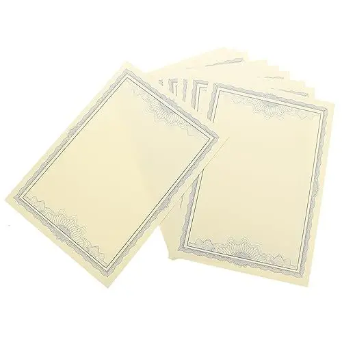 Produktbild: Operitacx 10 Blätter Bedruckbares Papier Schulpreis Papier Druckbares Zertifikatspapier Abschlusszeugnis Papier Geschenkgutscheine Aus Papier Für Unternehmen Leer Student Inneres Papier
