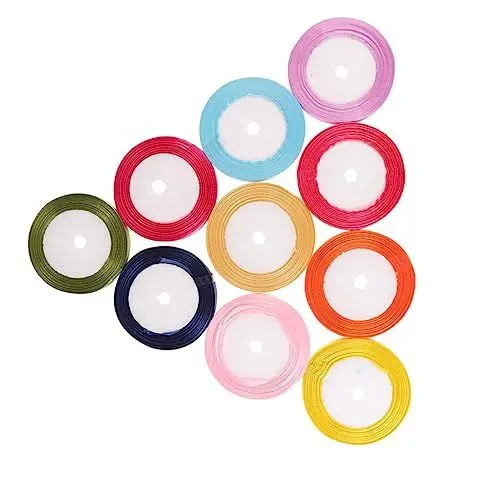 Produktbild: Operitacx 10 Rollen 22 Seidenband geschenkband Hochzeitsband Polyesterband Wickelband