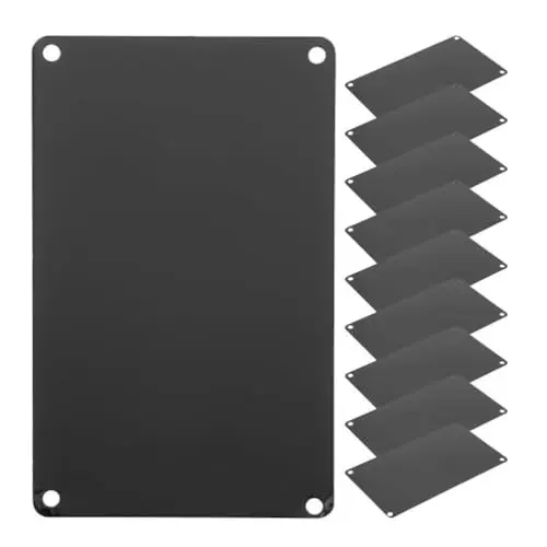 Produktbild: Operitacx 10 Stück Aluminium-Namensschilder Zum Selbermachen Gravur Leere Schilder Multifunktions-Metallschild-Rohlinge (10 X 5 X 0 05 Cm)