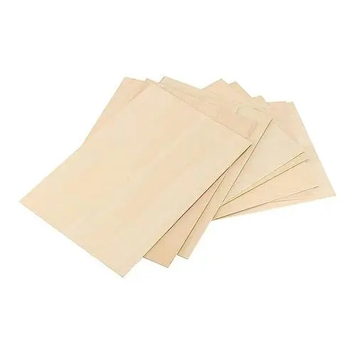Produktbild: Operitacx 10 Stück Rechteckiges Furnier DIY-Bastelbedarf handgefertigte Accessoires Bastelzubehör selber machen DIY Holzhandwerk Unvollendete Holzstücke Holzspäne selber machen DIY-Material