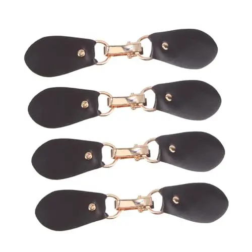 Produktbild: Operitacx 12stücke Teiliges Leder Clips Metall Haken Für Pullover Und Strickjacken Dekorative Jacken Verschlüsse Und Kaffee Praktische Fastener Für Mode Und