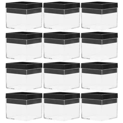 Produktbild: Operitacx 12er Boxen Transparente Mineralvitrine Übersichtliche Vitrinen Transparente Vitrine Musterkoffer Vitrine Für Mineralienproben Für Mineralien Probenbehälter P.s