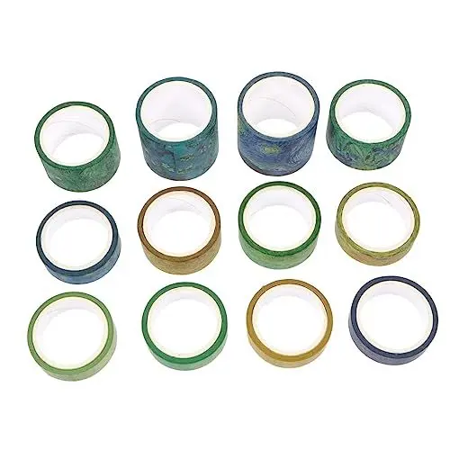 Produktbild: Operitacx 12rollen Bastelklebebänder Papierklebebänder Selbstklebend Für Scrapbooking Deko-aufkleber Bastelbedarf