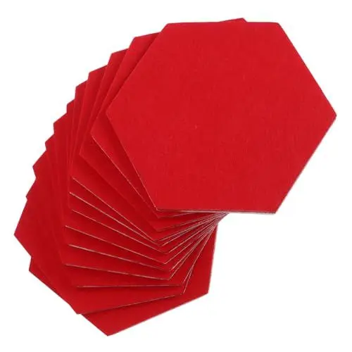 Produktbild: Operitacx 12 Stücke Hexagon Filz Bulletin Board Foto Board Selbstklebende Akustikplatten Modernes