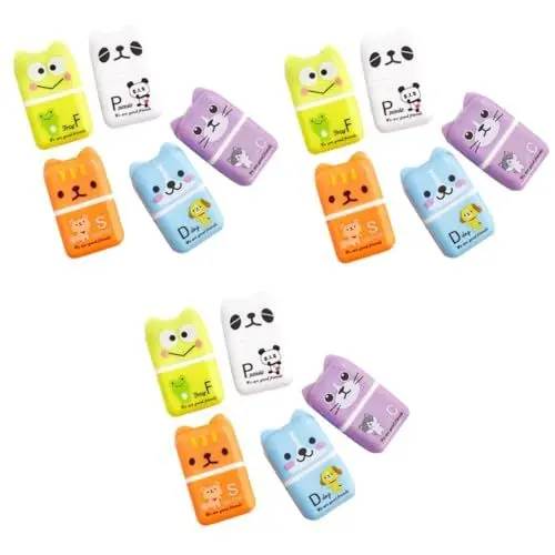 Produktbild: Operitacx 15 Stk radiergummi kinder radierer kinder knetgummi radierer radiergummi selber machen Tragbare Radiergummis schrubber erasers for kids niedlich Schreibwaren Stift Schüler