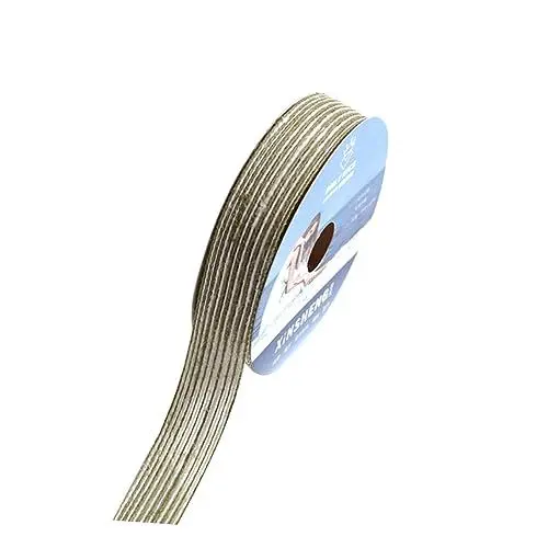 Produktbild: Operitacx 1 Hochzeitsband Drahtband zum Verpacken von Geschenken Bandband Seidenbänder seidenband bändchen für Blumenstrauß Geschenkverpackungsband Partyband Weben Schleife Baumwollband