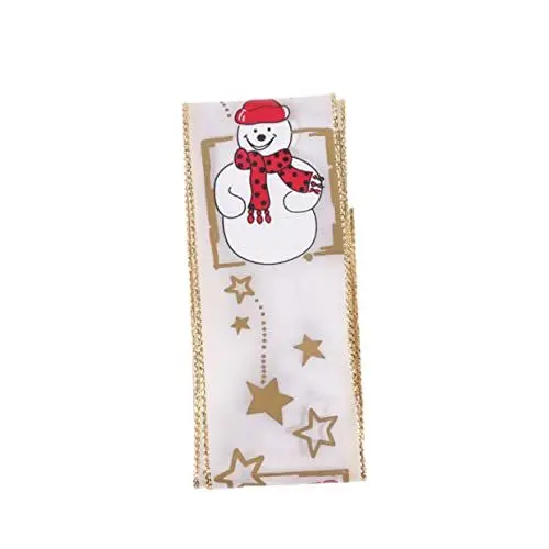 Produktbild: Operitacx 1 Rolle 2 Partydekoration Handwerk Weihnachtsband seidenband Geschenkbänder Strumpffüller Girlande das Polyesterband Geschenkverpackungsband Metall Verpackungs Kranz
