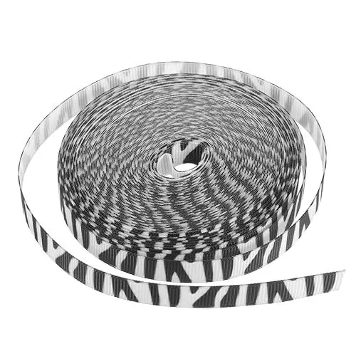 Produktbild: Zebra Print Geschenkband 1 Rolle, Vielseitiges Diy Bastelband FüR Geschenkverpackung, Hochzeit, Festival Dekoration, Leicht Zu Schneiden Und Knoten, Langlebig Und Flexibel