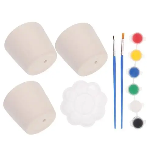 Produktbild: Operitacx 1 Set DIY Kleiner Blumentopf Kinder DIY Malerei Vase Topf Für Kinder Kinder Malerei Material Kinder Malerei Material Kinder Blumentopf Kinder Farbtöpfe Kinder Malerei Vase
