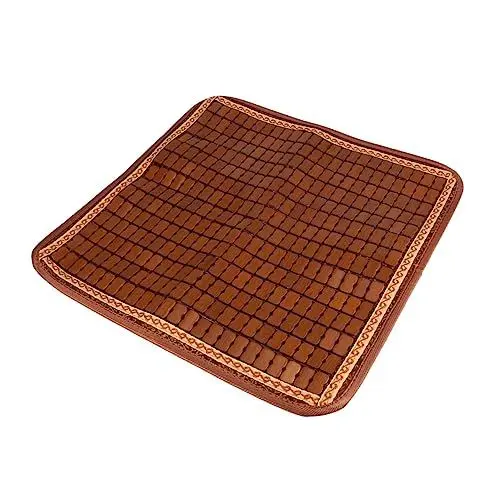 Produktbild: Operitacx 1stk Bambusmatte Kissen Für Stuhl Auto Kissen Sitz Quadratische Perlenauflage Badematten Aus Holz Bambussauna Quadratische Badematte Autositze Mahjong Hölzern Die Autofussmatte