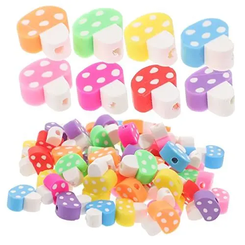 Produktbild: Operitacx 200st -rauchige Perlen -perlen-charme Farbige Tonperlen Ringschmuck Armbandperlen Ton Crystal Necklace -charm-perle Ring Schmuck Charm Anhänger Polymer-ton Charm-perlen Kind