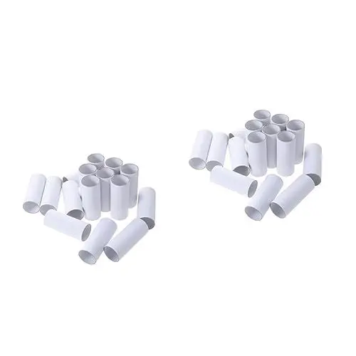 Produktbild: Operitacx 20 Stk Kartonröhren Kunstbedarf Röhren Für Kunstmalereien Toilette Erröten Handwerk Papierröhrchen Dokumentieren Mitinhaber Kleine Pappröhren Dünn Weiß Poster Kraftpapier Kind