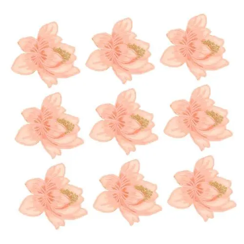 Produktbild: Operitacx Bestickter Aufnäher mit Blumenmotiv Lotus- Zum Aufbügeln 20 Stück