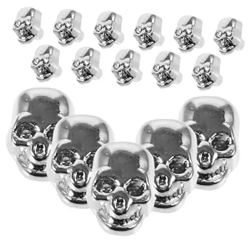 Produktbild: Operitacx 20st Schädelnieten Sofanieten Ledernieten-set Geisterschädelknopf Gürtel-kleidungsdekoration Diy Totenkopfniete Geisterkopf-ohrstecker Zum Selbermachen Punk Zubehör