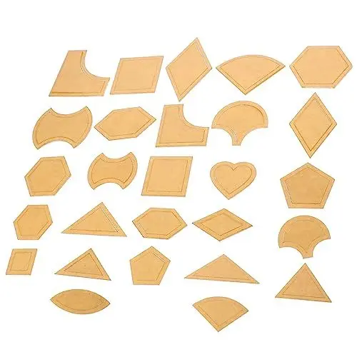 Produktbild: Operitacx 27-teiliges Quiltvorlagen-set Aus Acryl. Multifunktionale Näh- Und Bastelwerkzeuge Für Patchwork-quiltprojekte