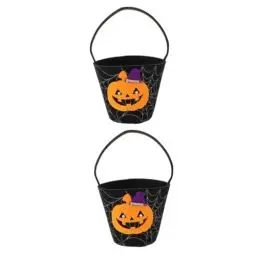 Produktbild: Operitacx 2St Halloween-Kürbis-Tasche Halloween-Tasche kleine Tragetaschen Halloween-Korb halloween tasche halloween handtasche Tasche für Halloween-Süßigkeiten Halloween-Goodie-Bags Vlies