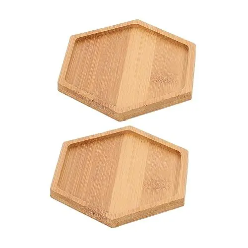 Produktbild: Operitacx 2St Mosaik paletten Bastelbedarf für Erwachsene Bodenschale selber basteln Wohnkultur Holztablett handgefertigtes Tablett aus Bambus Bastelteller selber Machen leer unteres Fach