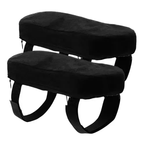 Produktbild: Operitacx 2pcs Gaming Stuhl Armlehne Polsterung Memory Foam Bürostuhl Ellenbogen Pad Schwarz Armlehne Kissen für Schreibtisch