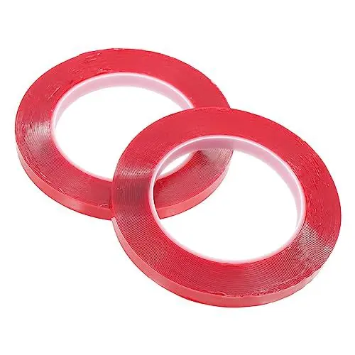 Produktbild: Operitacx 2 Rollen Transparentes doppelseitiges Klebeband gießen Teppichkantenband Leitung klebeband doppelseitig double sided tape Nagelzubehör selbstklebendes Nagel-Display-Klebeband rot
