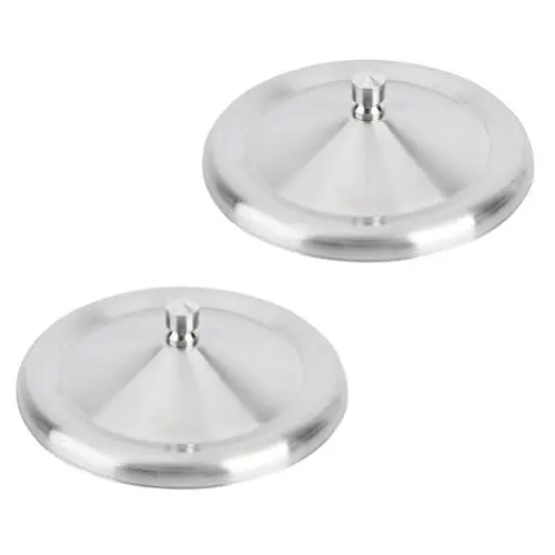 Produktbild: Operitacx 2 Stück Edelstahl-Becherabdeckungen für Getränke, Tassenabdeckung, Teetassen mit Deckel, runder Tee-, Coffee- und Wasserbecherdeckel für Camping, Büro-Teetasse, Heimküche 8CM
