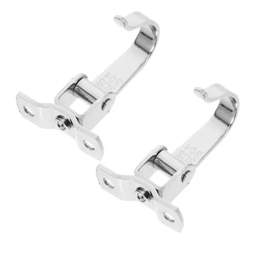 Produktbild: Operitacx 2 Stück Oberer Befestigungshaken hängend rostfrei Deckenhakenclips Pflicht Deckenhaken zum Aufhängen von Pflanzen stahlhaken mehrzweckhaken weiße Deckenhaken Deckenbehang Silver