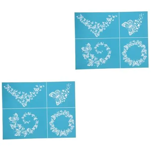 Produktbild: Operitacx 2 Stück Siebdruck Schablone Waschbar Siebdruck Schablone Siebdruck Transfer Siebdruck Schablonen Siebdruck Schablone Netz Transfer Schablone DIY Mesh Sieb Schablone