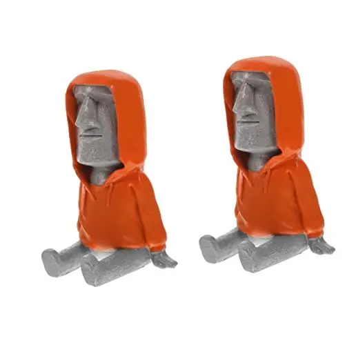 Produktbild: Operitacx 2st Osterinsel Moai Handyständer Schöne Skulptur Handy Halterung Figur Der Osterinsel Osterinselverzierung Handyhalter Moai Smartphone-ständer Telefon Harz Sammlung Büro
