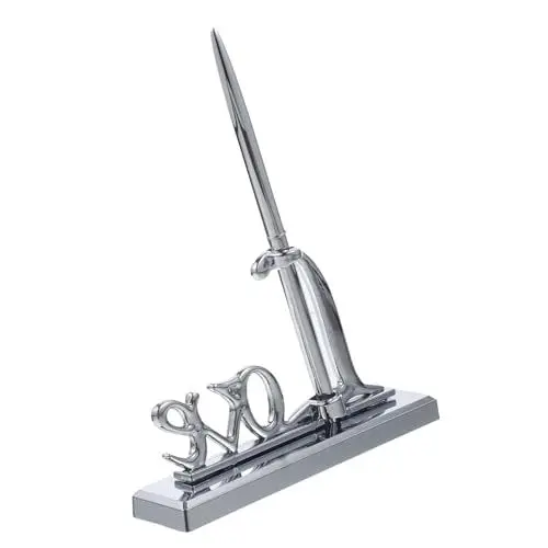 Produktbild: Operitacx 2st Stifthalter Stift Mit Halter Hochzeitsgästebuch Mit Stift Unterzeichnung Stift Für Das Hochzeitsgästebuch Ihr Gel Foto Produkt Dank Gästebuchstift Und Ständer Stifte Silver