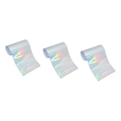 Produktbild: Operitacx 3 Rollen Beschriftungsaufkleber Buchstabenaufkleber Wohnkultur Holografischer Vinyl-aufkleber Bunte Aufkleber Selbstklebende Aufkleber Diy-vinylaufkleber Glas Blumen Bopp