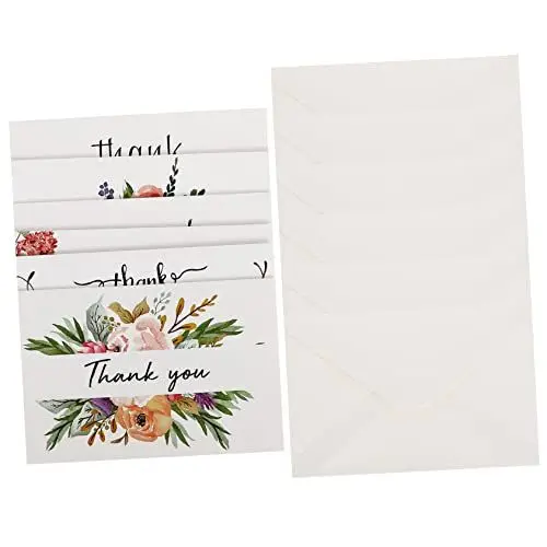 Produktbild: Operitacx 3 Sätze Grußkarte Umschlag Hochzeit Danke Karten Hochzeitseinladungskit Hochzeitsgrußkarten Zur Der Mitarbeiter Dankeskarten Mit Blumen Papierstau