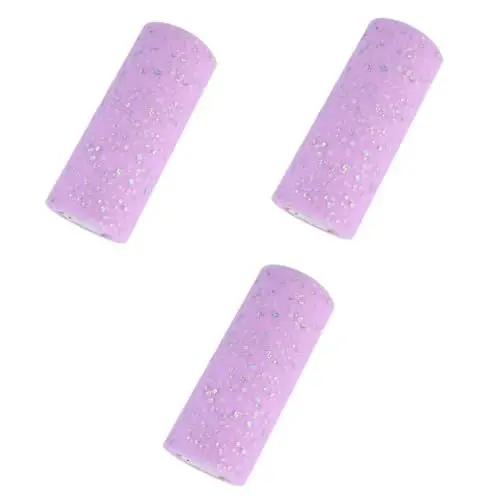 Produktbild: Operitacx 3 Stück 25 hochzeitskleider funkeln Netzstoff für Tutu Kleider für die Hochzeit Gaze Garnspulen Glitzerband Tutu-Rock Netzstoffband kurzes Kleid aus Seide Geschenk schmücken 15c
