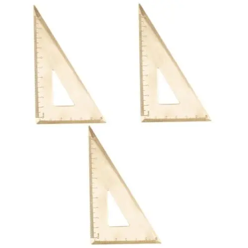 Produktbild: Operitacx 3stücke Triangular Edelstahl Lineal Dicke Präzises Messwerkzeug Für Schüler Nordic Style Zeichnung Zubehör Für Mathematik Architektur Design