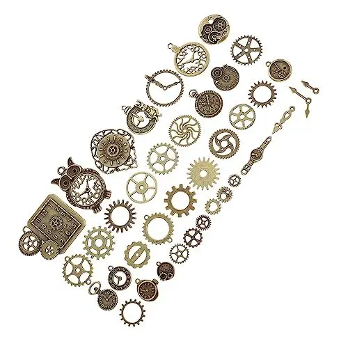 Produktbild: Operitacx 40 Stück Metall-zahnrad- Für Retro-punk-zahnräder-thema Massenware Zifferblatt- Gemischter Stil