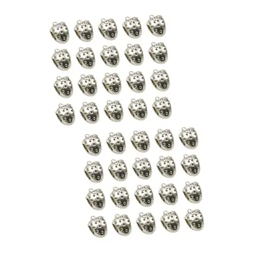 Produktbild: Operitacx 40 Stk Charm-anhänger Selber Machen Schmuck Scrapbook-verzierungen Halskettenzubehör Selber Machen Anhänger Aus Legierung Erdbeer-accessoires Erdbeere Einstellen