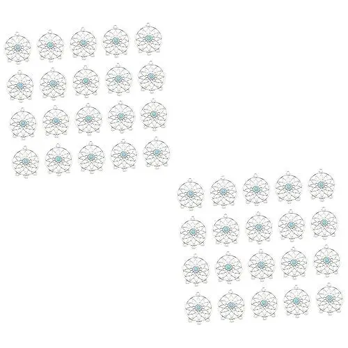 Produktbild: Operitacx 40 Stk Diy Anhänger Charms Anhänger Für Halsketten Anhänger Aus Legierung Anhängerverschluss Für Halskette Scrapbook-dekorationen Halskette Anhänger Verschluss Verbinder Türkis