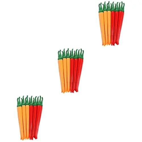 Produktbild: Operitacx 42 Stück Chili-Gel-Schreibstifte Schulbedarf Chili-Form-Stift Niedliche Tintenstifte Kugelschreiber Neuartige Gel-Tintenstifte Pfeffer-Gel-Signaturstift Süßer Stift