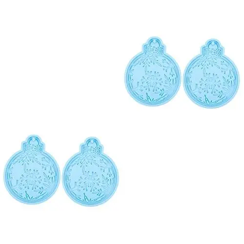 Produktbild: Operitacx 4 Stück Anhänger Aus Silikon Für Weihnachten Zum Aufhängen Anhänger Zum Aufhängen Ornament Schneeflocke Zum Aufhängen Für Weihnachten Zum Aufhängen Von Anhängern Zum