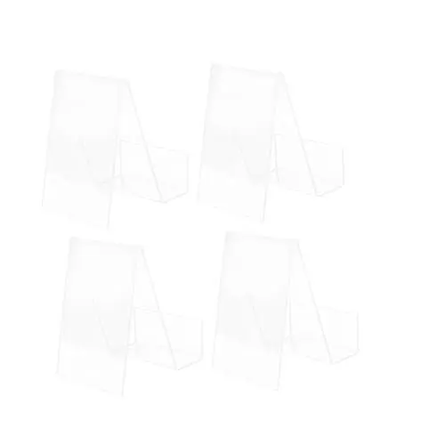 Produktbild: Operitacx 4 Stück Bücherregal Postregal Tisch-Bücherregal übersichtliches Desktop-Bücherregal Büro-Display-Rack booknok booknooks ablagen Rekordhalter Regal für Musikalben Acryl Transparent