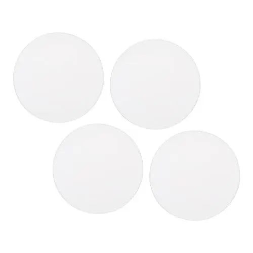 Produktbild: Operitacx 4 Stück Crashpad Aus Silikon Runder Stärkster Wandtürgriffstopper Wandtürstopper Türriegel Selbstklebendes Türkissen Wandschalldämpfer Stoßfänger Für Türgriffe Kieselgel Weiß