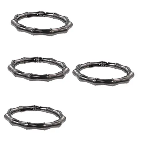 Produktbild: Operitacx 4 Stück Federspule circut wandfest keysersdünger schlusselketten key chains o Ringbeutel-Hardware runder Taschengurtverbinder Kettenschnallen offene Ringe für Tasche Metall Black