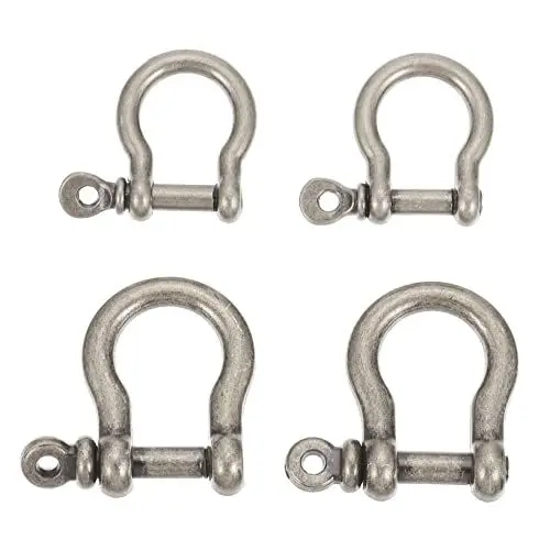 Produktbild: Operitacx 4 Stück Hufeisenschnalle Metallisches Portemonnaie Armbandschnallen Aus Legierung Runder Stiftschäkel Tasche Ersatzschnalle Geldbörse Für Schlüssel Lederwaren Ring