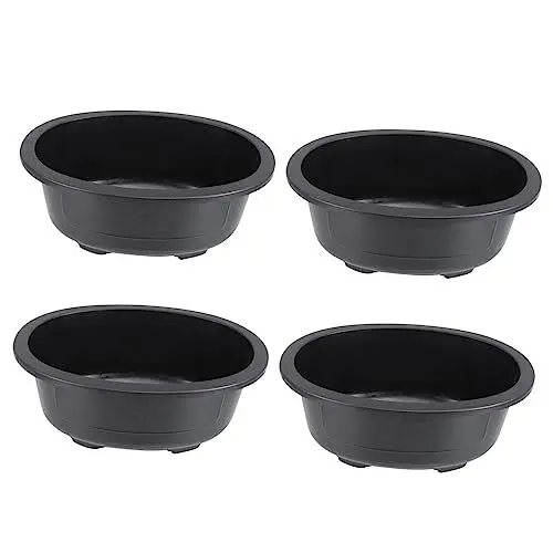 Produktbild: Operitacx 4 Stück Ovaler Blumentopf Massagegerät Nacken Schulter Pflanztopf Ovale Bonsaischale Sämling-Starter-Topf Bonsai-baumschultopf Bonsai-Baum-Topf Starttopf Plastik Minibecken Anlage