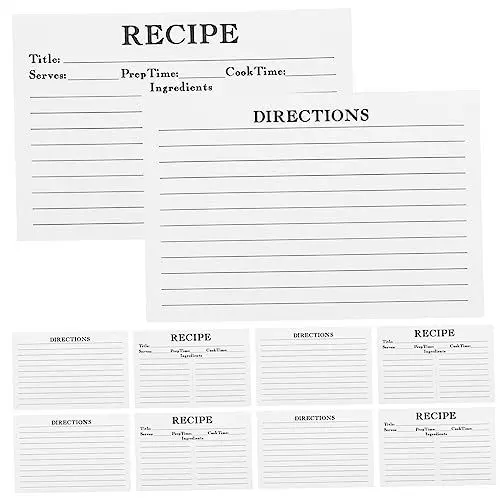 Produktbild: Operitacx 50 Stück Rezeptkarten Entzückende Notizkarten Für Die Küche Karten Zum Mitnehmen Abgerundete Kanten Rezept-notizbuch