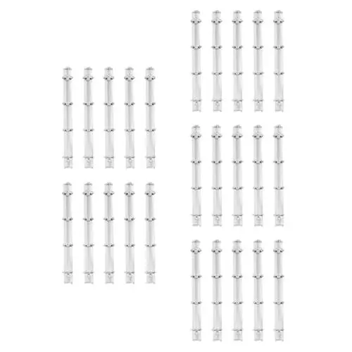 Produktbild: Operitacx 5 Sätze Metallbinder Drei Ringbuch Mappen Für Hefter Ringbuch Ersatz Basketball-kartenordner Teleskopbinder Ordner Beschriftet Den Rücken Flexible Binder Eisen Silver 5 Stück * 5