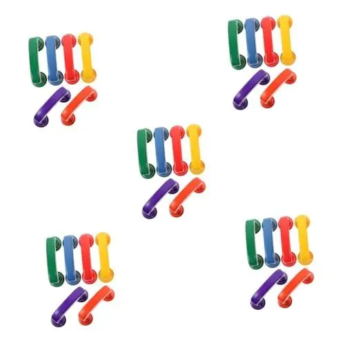 Produktbild: Operitacx 5 Sets Kinder-sound-telefon Zum Lesen Und Zur Sprachtherapie Gefälschtes Telefonmodell Aus Kunststoff Klassenzimmer-werkzeug 6 Stück X 5