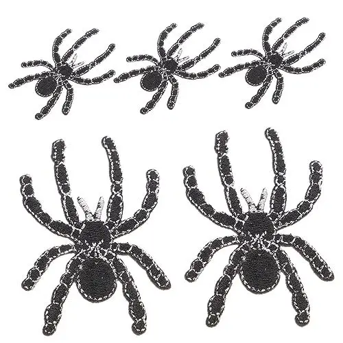 Produktbild: Operitacx 5 Stücke Bestickte Spinne Patches für Kleidung Decor Abzeichen Spinnen Eisen auf Patches