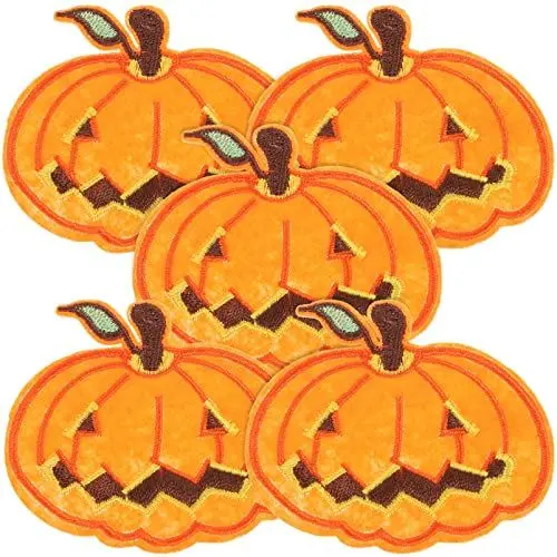 Produktbild: Operitacx 5 Stück Bestickte Halloween-Aufnäher Lustige Cartoon-Aufnäher Zum Aufbügeln Für Kleidung Angst-Aufnäher Zum Aufnähen Für Halloween-Kleidung Jeans Rucksack